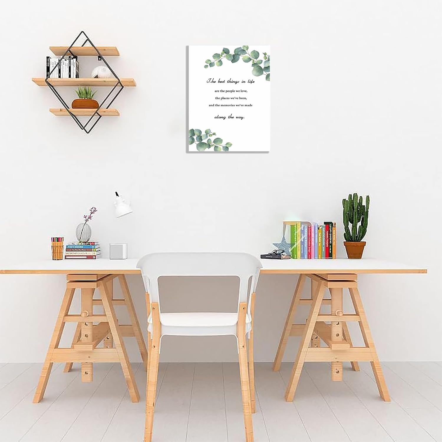 The Best Things In Life Wall Art Inspirational Poster for Friend Sister Gift Scripture Bible Verse Quotes Motivational Painting Artwork Home Bedroom Farmhouse Guest Room Wall Decor Framed 16*24 Inch