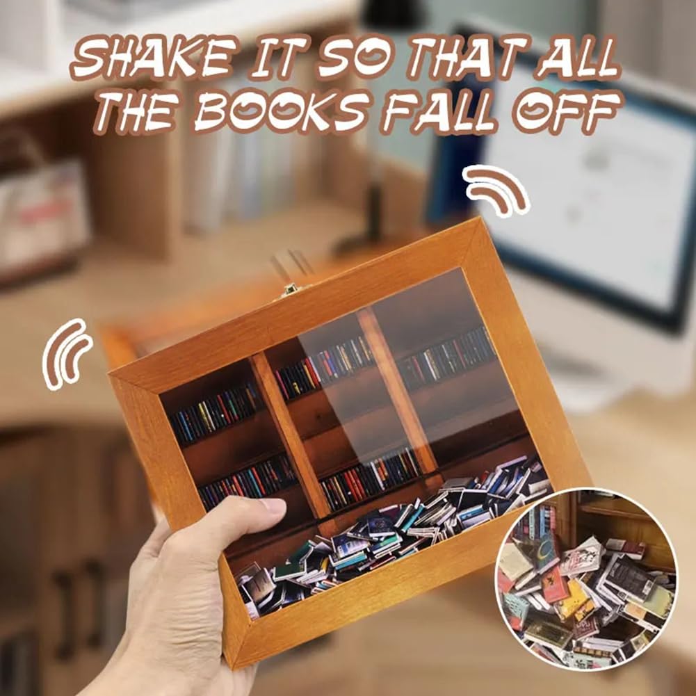 Relief Lęk 200 książek Miniaturowa biblioteka Shake Away Your Anxiety B