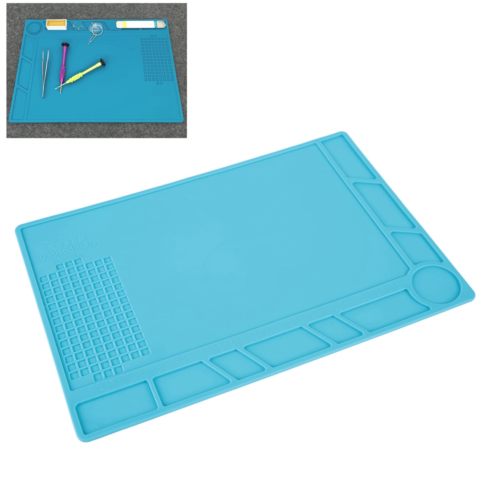 Tappetino da lavoro per saldatura con isolamento termico ESD con magnete Tappetino isolante in silicone Tappetino da lavoro per saldatura resistente alle alte temperature  1420