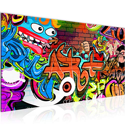 Tableau Decoration Murale Graffiti 1 Partie Moderne Toile non tissée Salon Salle Art Urbain Coloré 402112a