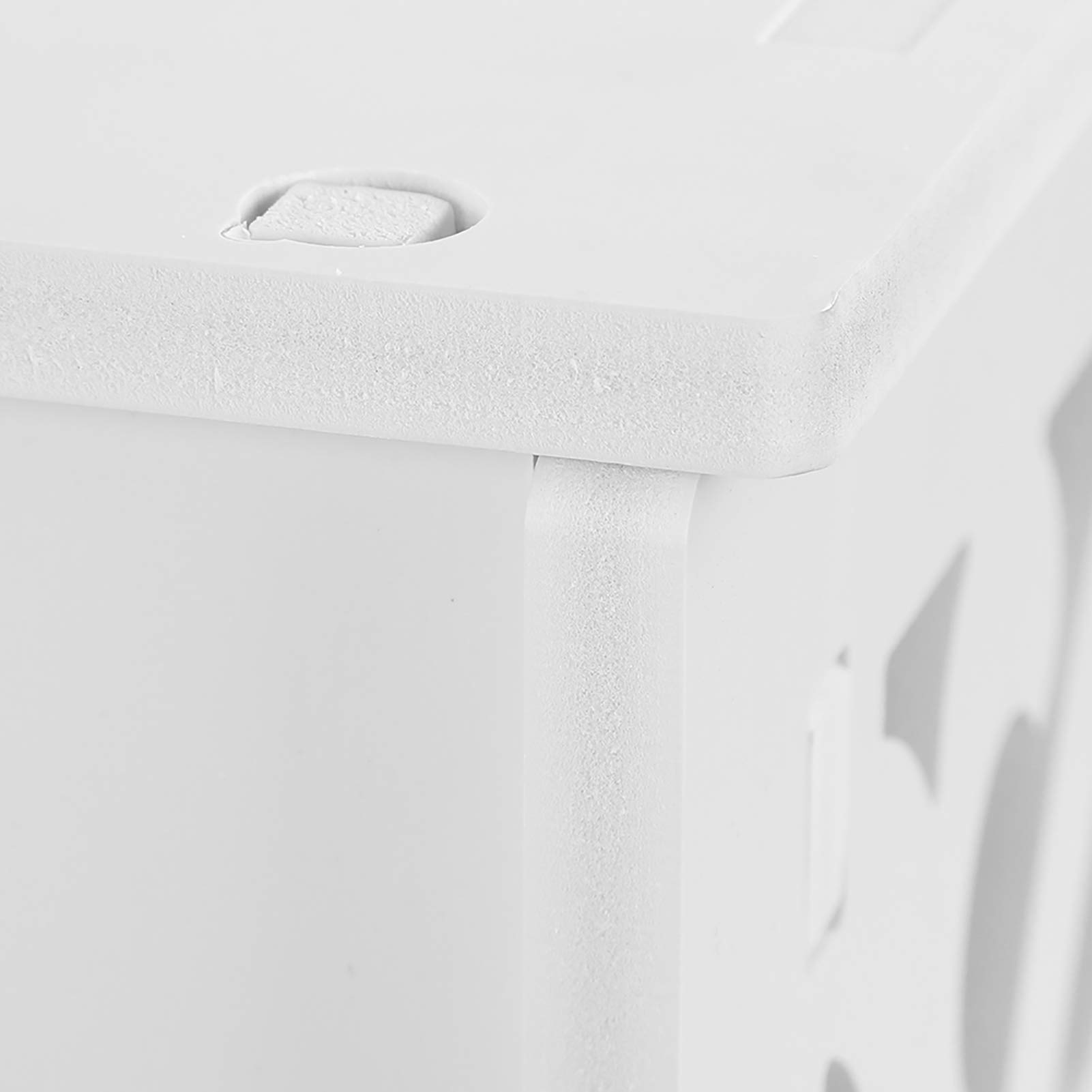 Scaffali di Stoccaggio Organizzatore Armadio Mobili per Camera da Letto - Scheda in Plastica in Legno - Bianco 4 Strati per Scarpe Resistenti