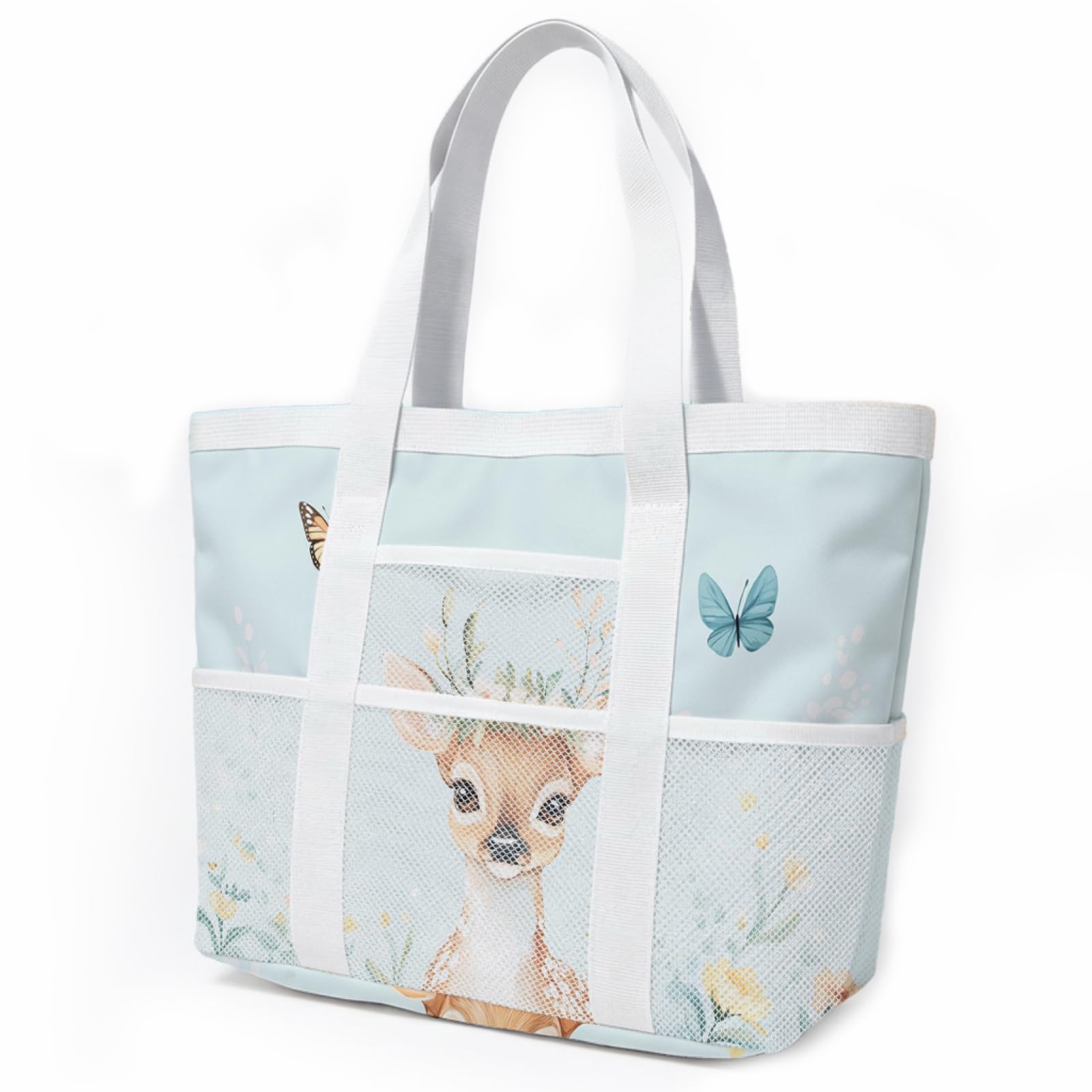 Sac de Plage Sac Fourre Tout Voyage Tote Bag Piscine Avec Fermeture Éclair Cabas de Voyage Accessoire Plage Pliable Et Léger Beach Travel Bag Gym Cabas Femme