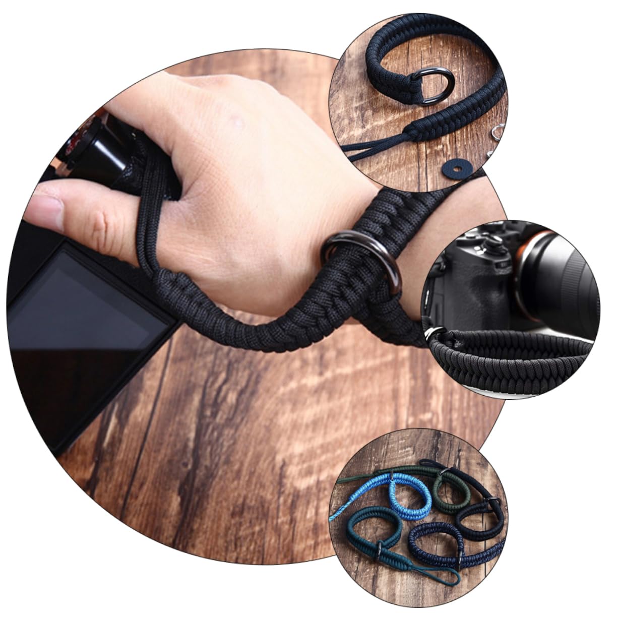 NUOBESTY Correa De Muñeca Para Cámara Ajustable Correa De Mano Rápida Para Fotografía Compatible Con Dslr Resistente Hasta Mano Para Fotógrafos Masculinos Y Femeninos