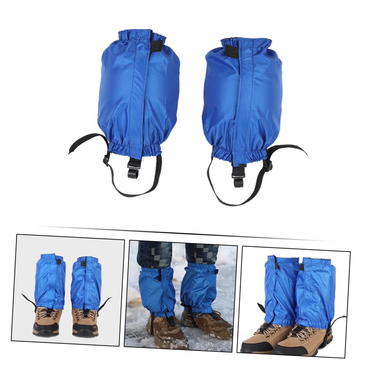 Toddmomy Manto nevoso alpinistico ghetta da Trekking Elastico più Caldo Ghette Impermeabili per l'escursionismo Stivale Gamba Ghette da Trekking da Uomo ghetta per Le Gambe Nylon Blu