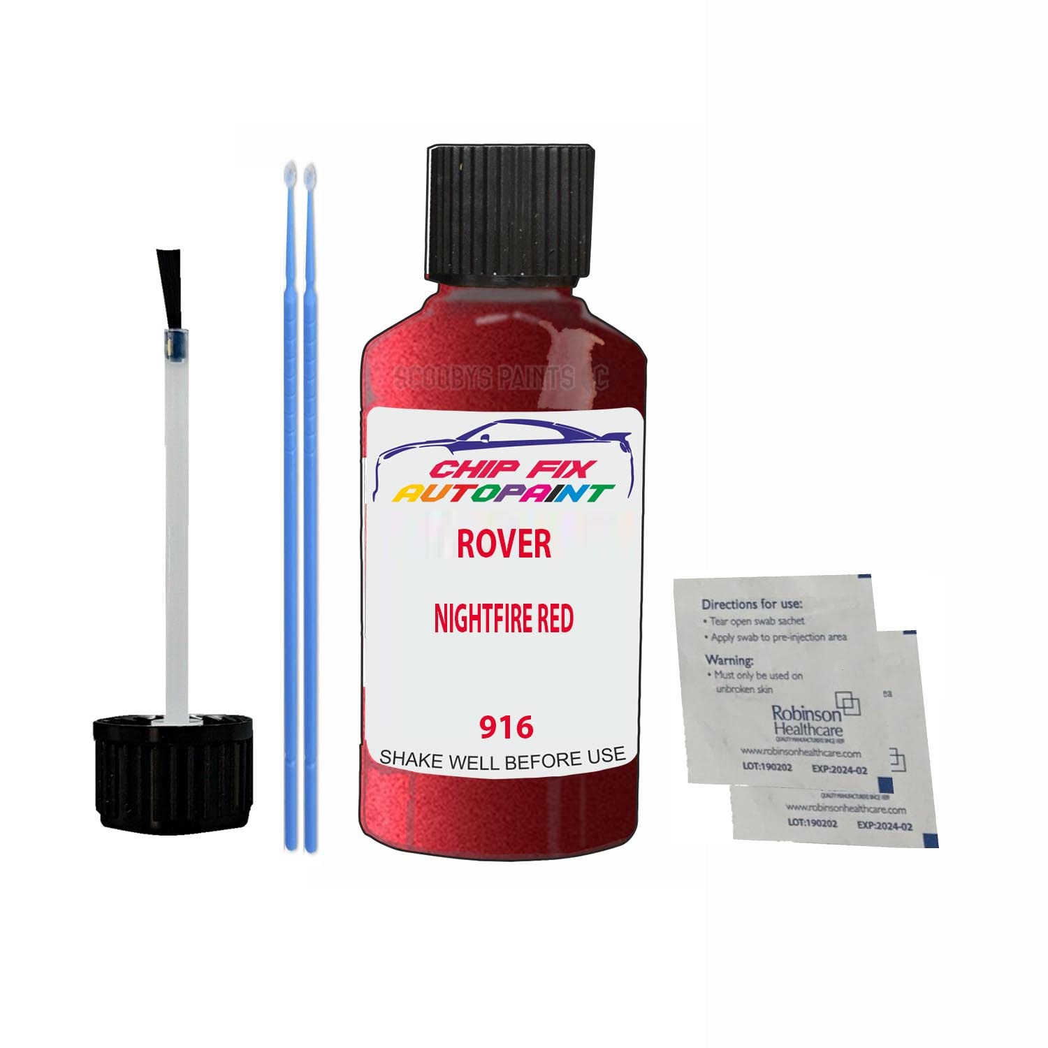 Scoobys Paints Back In The Mix Nightfire Red Touch Up Paint For Rover Mini 916 1990-2004 30Ml Bottle Brush Scratch Stone Chip Repair Pen