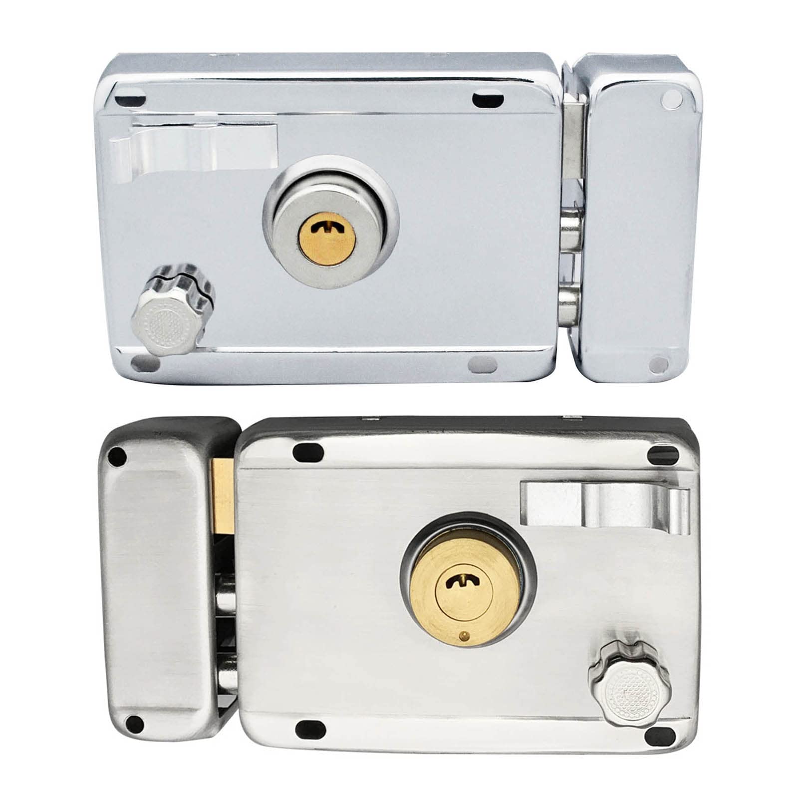 Serrure de porte à cylindre en acier inoxydable 30 pouces, design épuré haute finition