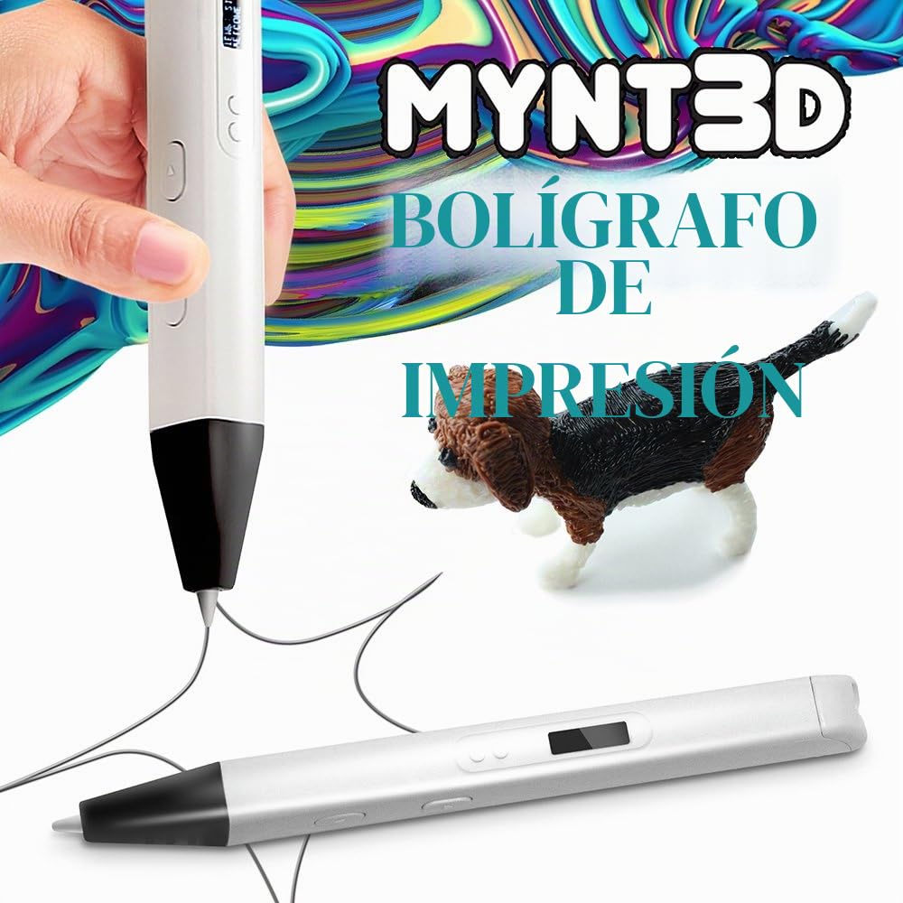 MYNT3D Bolígrafo 3D de impresión Profesional con Pantalla OLED