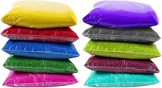 Shubh Colors/Festival Diwali/Natural Organic Powder/Red,Yellow,Black,Pink,Blue,Green,Browen,Dark Green,Asmani Blue,Dark Blue 10 Colors Special Occasions/for Rangoli Daily Pooja Needs 300 Gram-picture-20