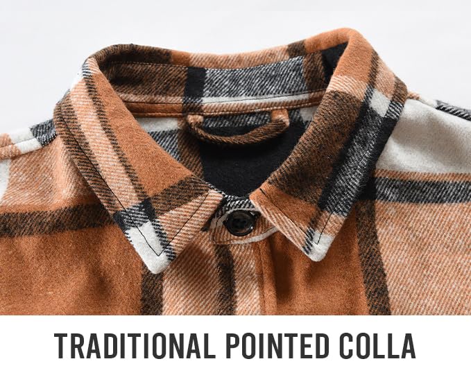Men's Flannel Shirts Button Down Plaid Shirt Jacket for Men Flannel Shirt Jacket with Pockets4