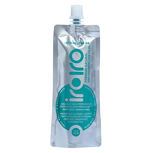 IROIRO Color de cabello semipermanente natural prémium 113 verde bosque (4 onzas)