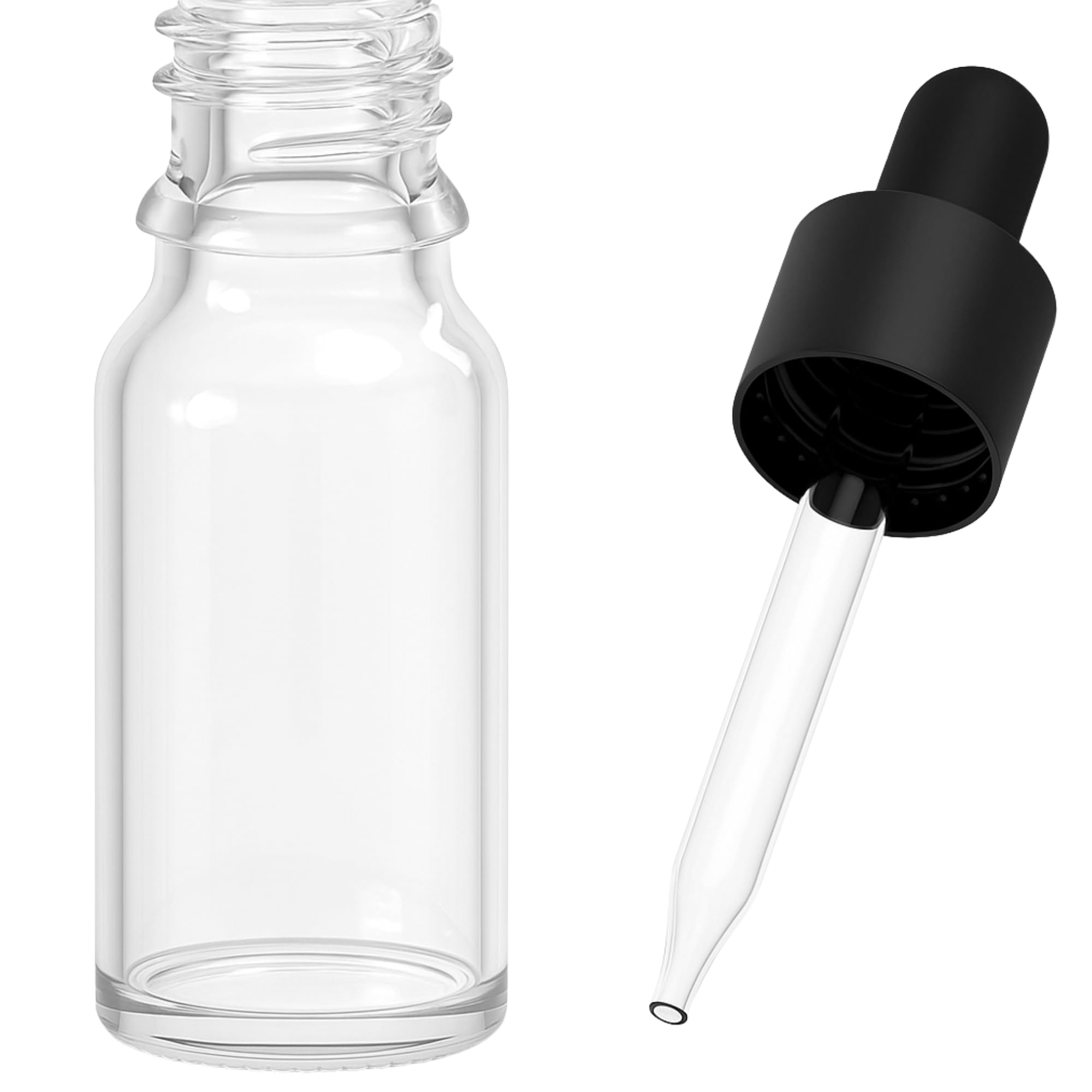 Frasco Gotero 2x30ml Botellas Cuentagotas de Vidrio Transparente para Aceites Esenciales