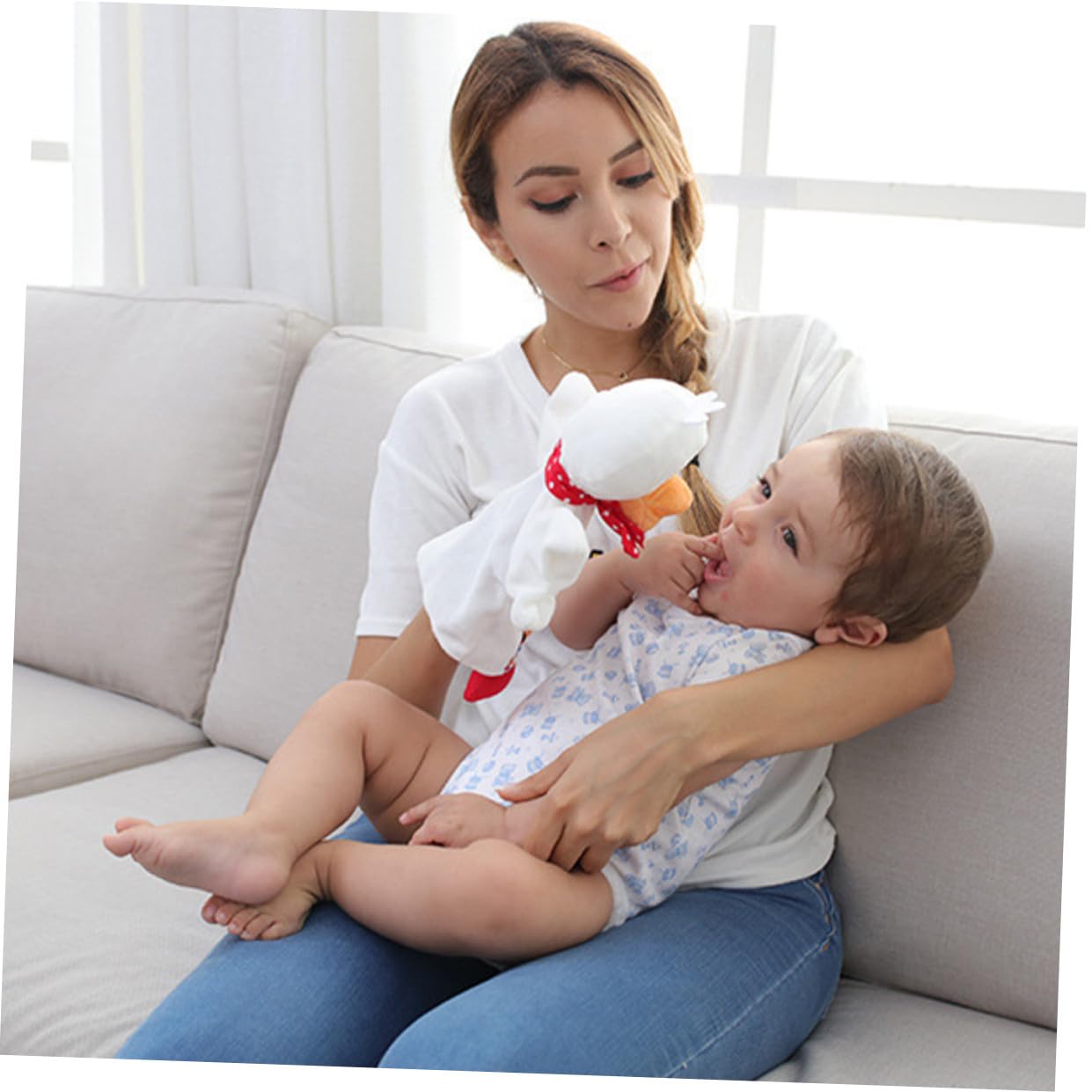 TOYANDONA Títere De Mano De Pato para Niño Niña Juguete Interactivo Educativo para Padres Hijos Muñeco De Peluche para Cuentacuentos y Creativos para Niño Niña De Años