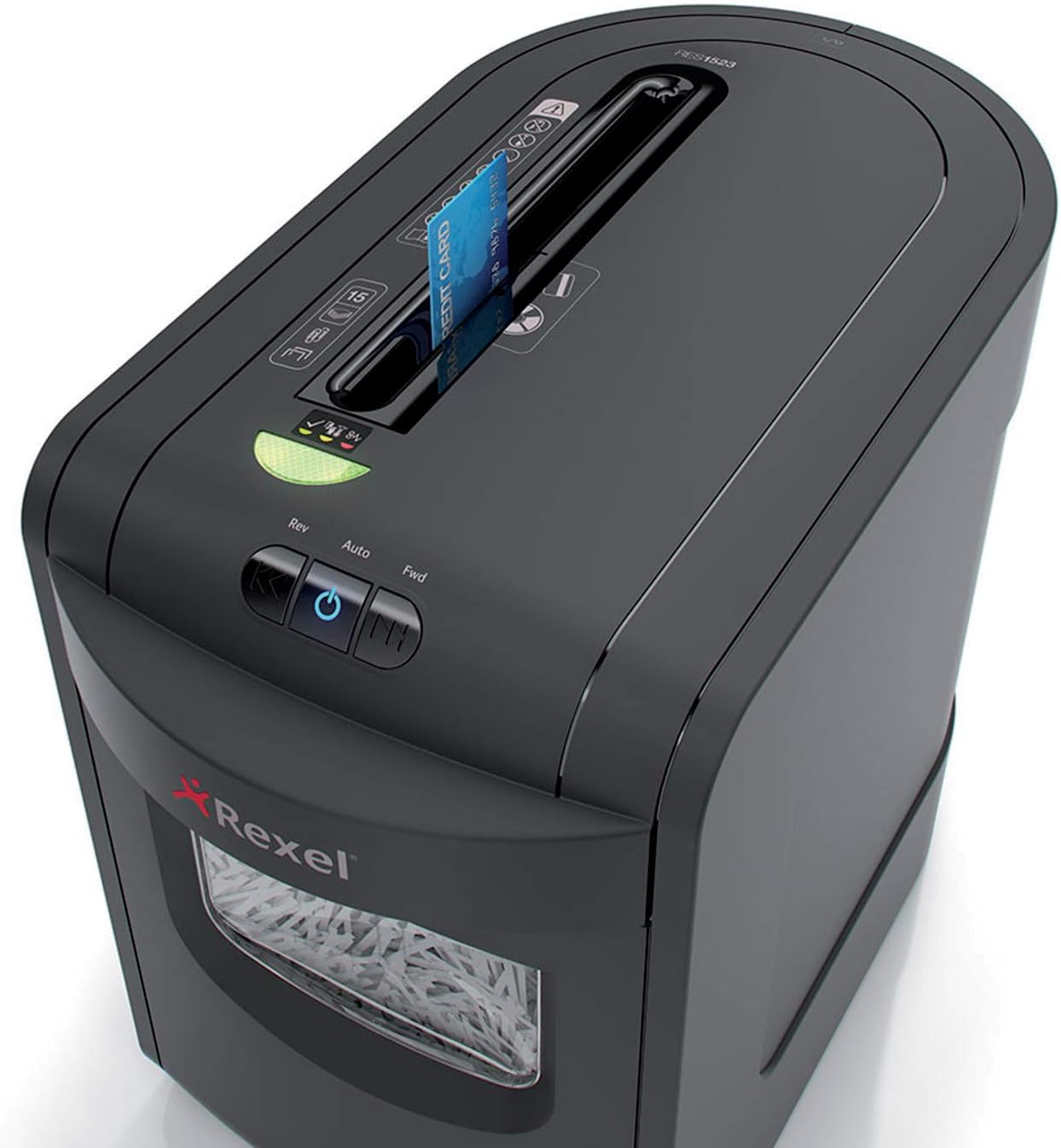 Paper being shredded by Rexel Mercury RES1523