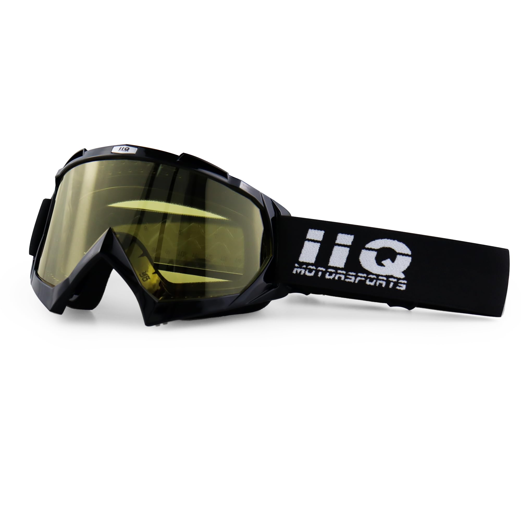 IIQBOVEN Motorradbrille,Motocrossbrille,Dirt Bike Brille,ATV Brille,Off Road Brille,MX-Fahrbrille,Fahrradbrille für Männer Frauen Jugend Fit über Brille UV400 Winddichte mtb brille(Schwarz&Gelb)