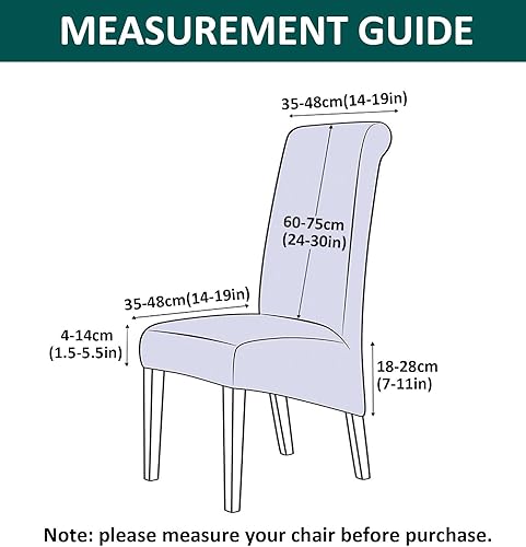 Miniatura 2 de Funda elástica para silla de comedor fundas suaves para sillas de cocina extraíbles antideslizantes y lavables protector para sillas de comedor -