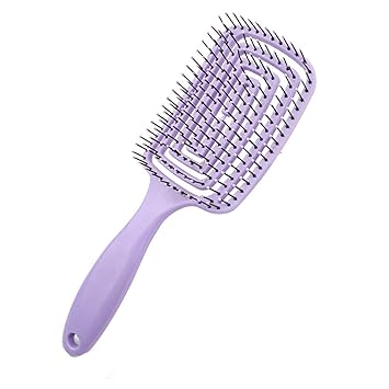 pepplo 1PCS Detangling Brush for Adults & Kids Hair. Detangler Hairbrush for Natural, Curly, Straight, Wet or Dry Hair. Hair Brushes for Women. Styling Brush (PURPLE)