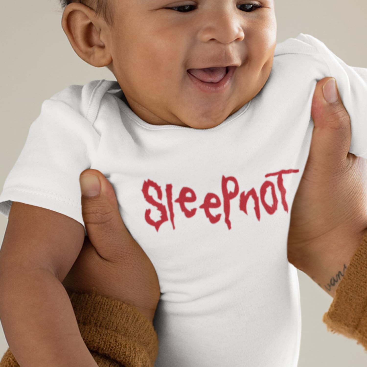 SMARTYPANTS Sleepnot Babygrow - Tutina per neonato con scritta "Sleep Not Knot Slipknot" e musica rock heavy metal divertente baby shower baby grow pagliaccetto pagliaccetto pagliaccetto tutina