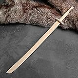 AEVVV Wooden Sword Toy Samurai Katana for Kids 27 inch (69 cm) - Outdoor Play Toy Weapons for Children 5 and Up - Unsharpened Durable Training Knive - Handmade Natural Wood Toys