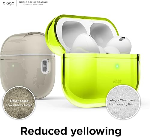 Miniatura 6 de elago Funda transparente compatible con AirPods Pro 2 compatible con AirPods Pro de 2 generación funda protectora a prueba de golpes carga