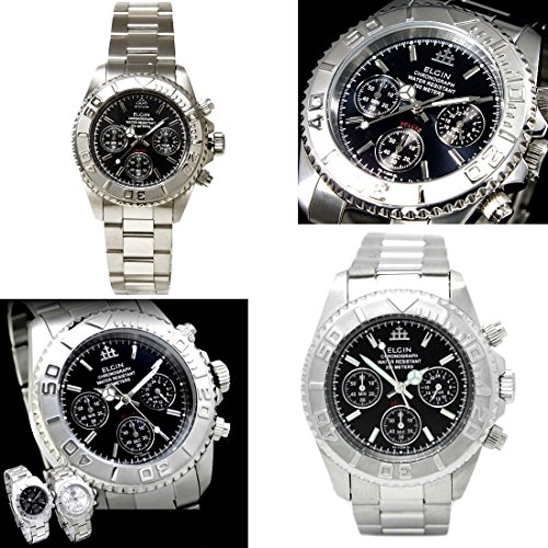 ELGIN 200mh Chronograph ^xgEHb` Y FK1120S-BN