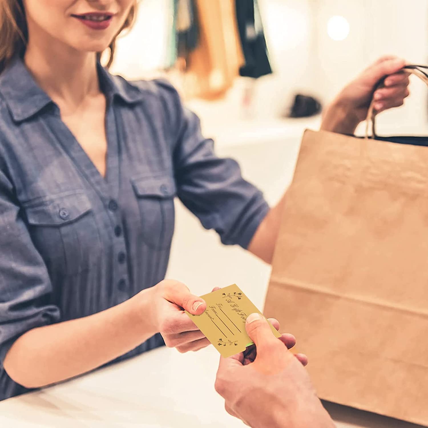 Paquete de 500 fundas para tarjetas de regalo, sobres de papel kraft para regalos y llaves de hotel, protector de tarjetas de crédito de negocios, 3.54 x 2.36 pulgadas