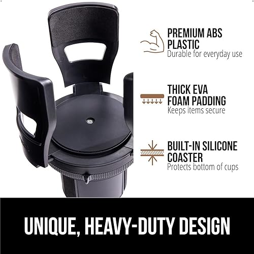 Miniatura 7 de GORILLA GRIP Expansor de portavasos para automóvil, mantiene seguras las tazas grandes para bebidas, expansor para Yeti, HydroFlask, Stanley de 18 a