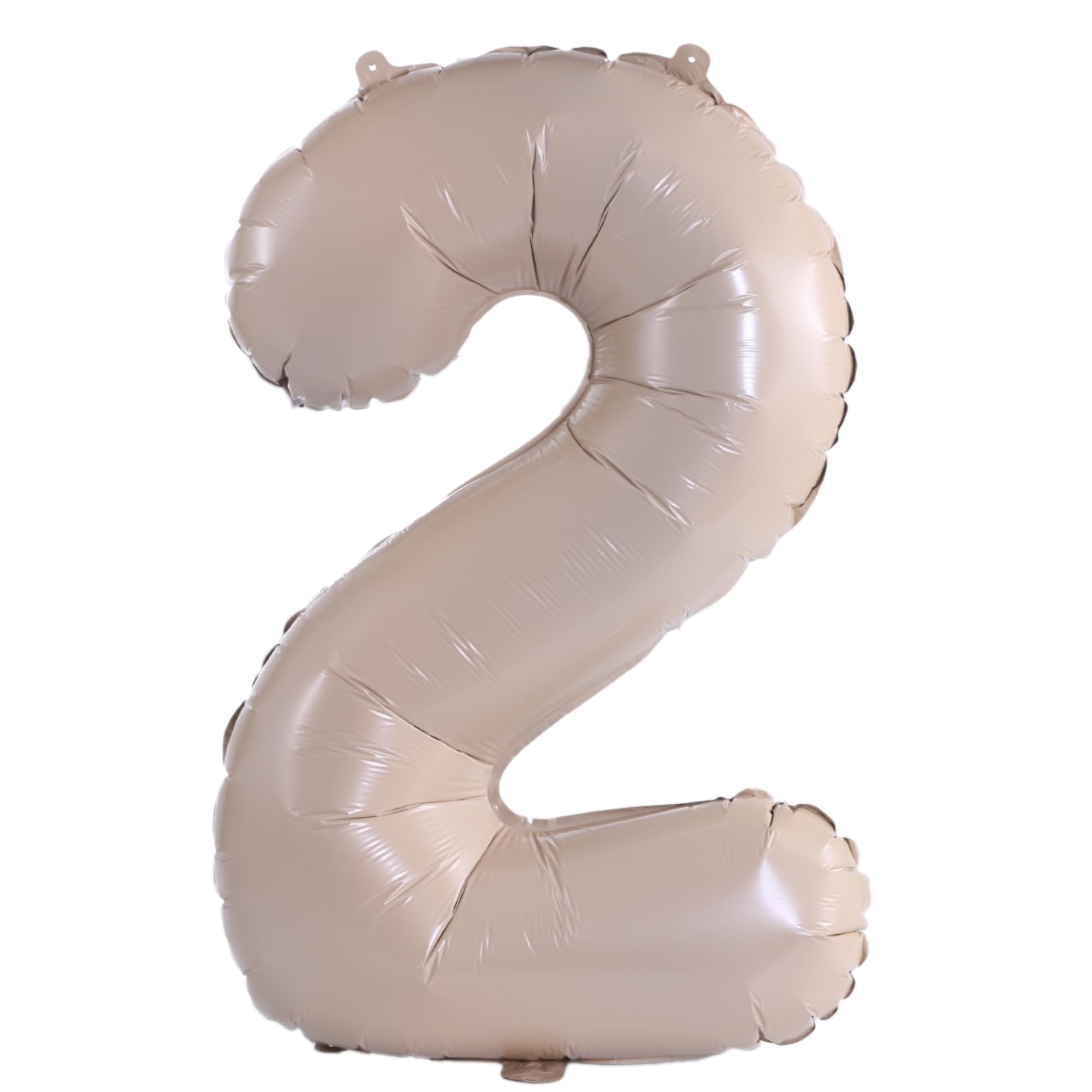 YPSelected 32 Inch Large Foil Helium Number Balloon Birthday Wedding Party 0-9 (Cream, 2)