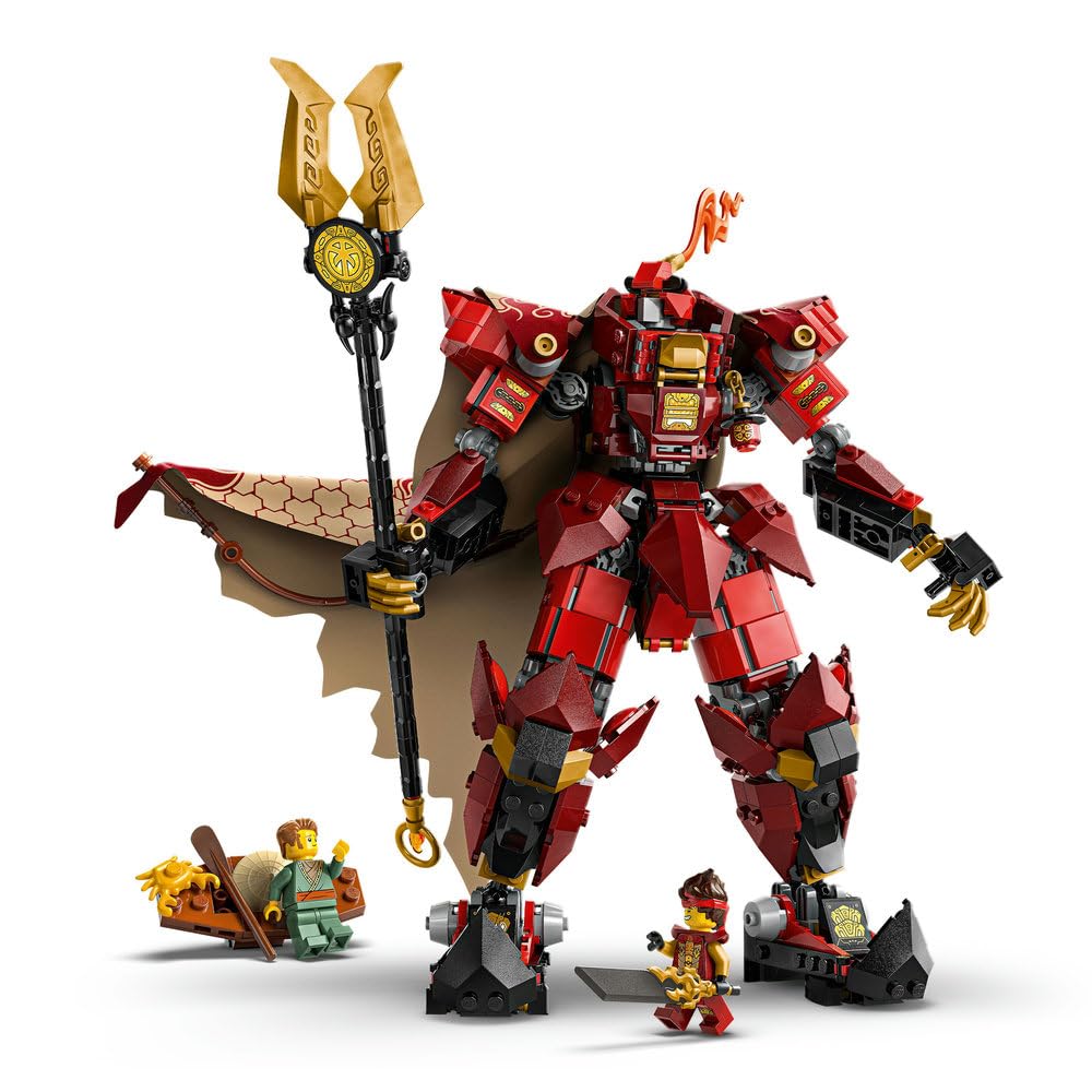 LEGO NINJAGO Mech ognistego rycerza 71846 | Duży mech ninja, model kolekcjonerski do ozdoby, prezent dla fana NINJAGO 14+, zestaw klocków konstrukcyjnych, 996 elementów