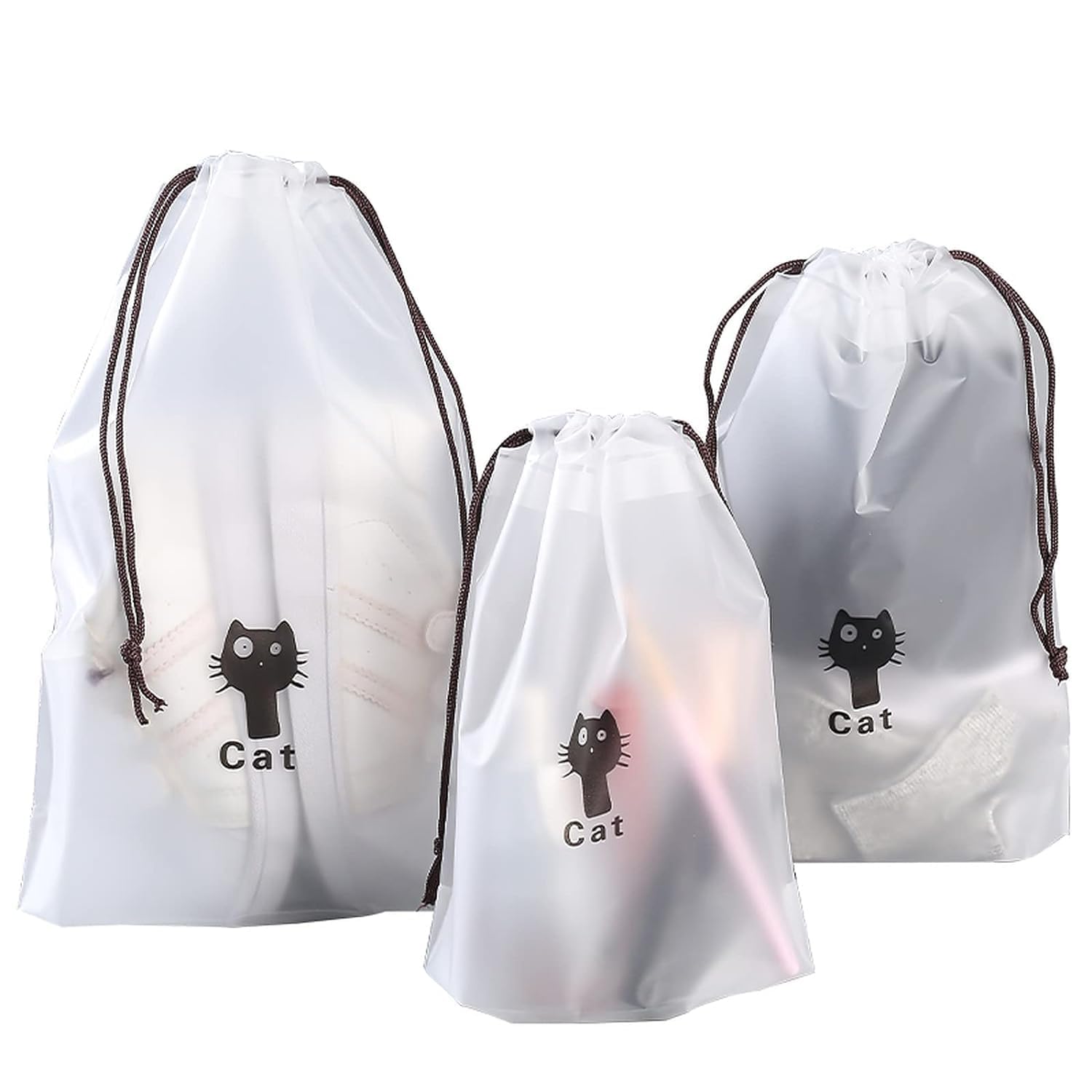 Pack of 6 Waterproof Shoe Bags for Travel & Storage | White Drawstring Shoe Covers | Dustproof Reusable Organizer Pouch for Men, Women & Kids Footwear-image-39