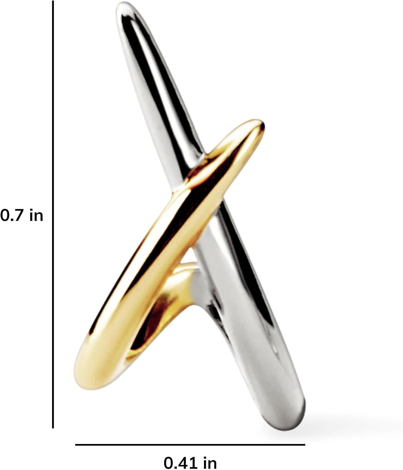 Ana Luisa Trendy Stud Earrings for Women - 14K Gold Plated and Silver Rhodium Plated Earring Studs - Simple, Minimalist, Dainty X Studs Earring - Hypoallergenic, Tarnish-Free, Jewelry Gifts for Her
