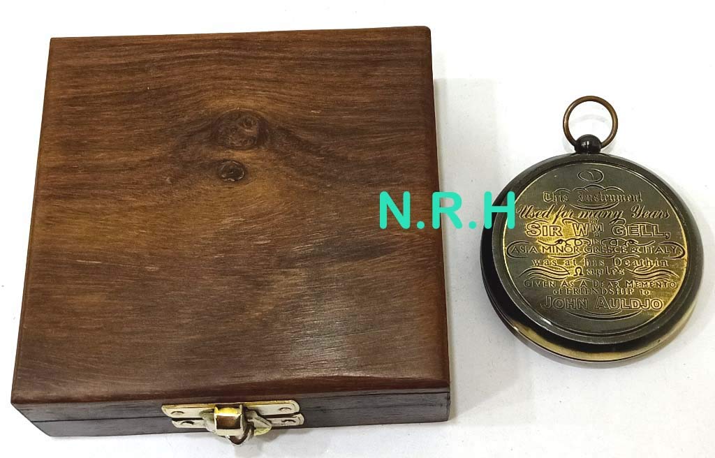 Brújula de Regalo Vintage Antigua con Caja de Madera