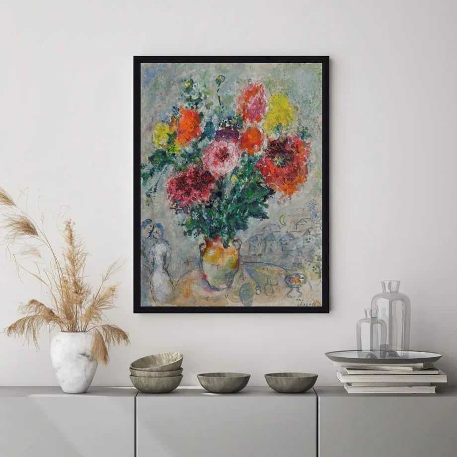 【新品】マルク・シャガール 花束 絵画 Amazon.co.jp: マルク シャガール ウォールアート マルク シャガール