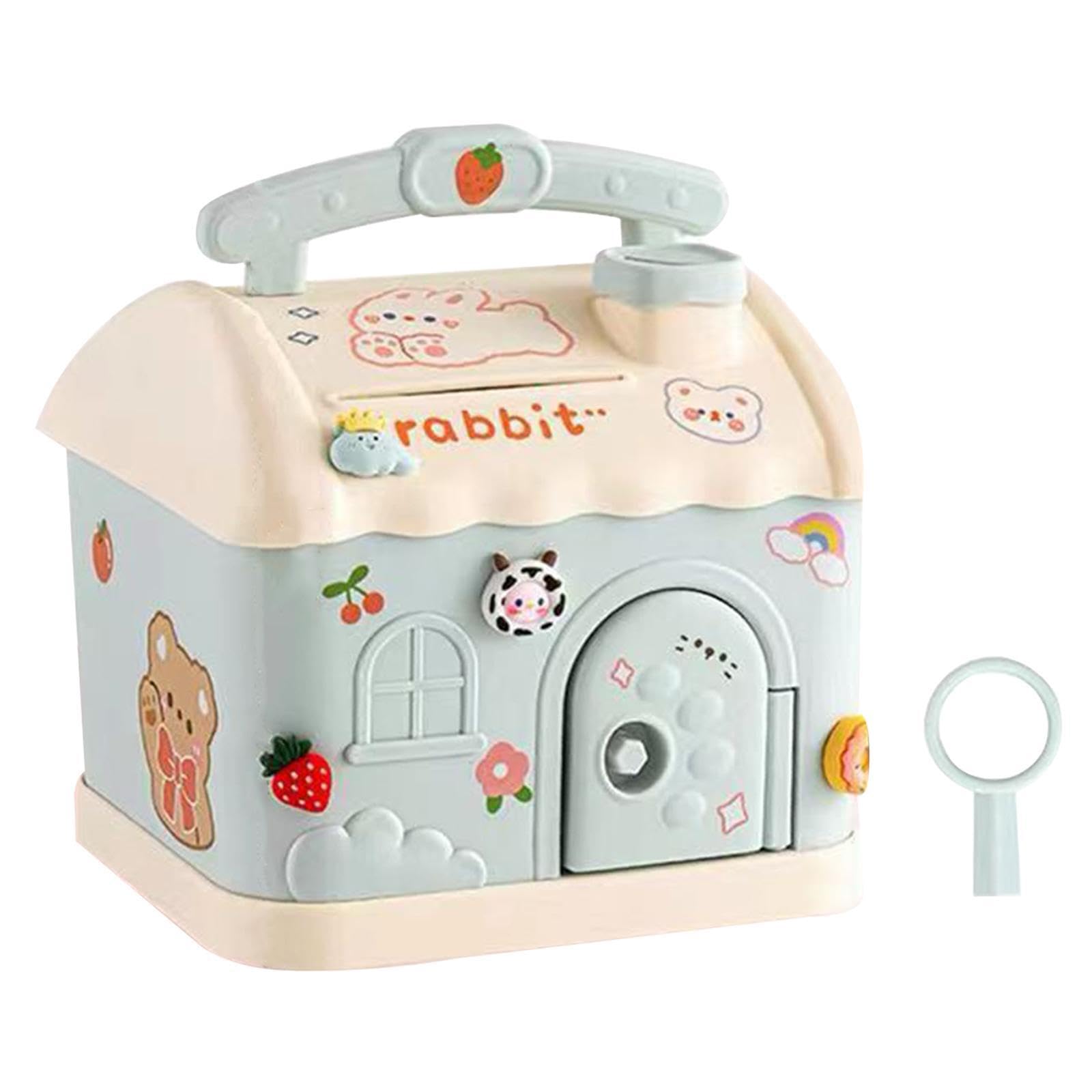 ALCXAZS Cottage Piggy Bank Money Jar Adorable Encourages Financial