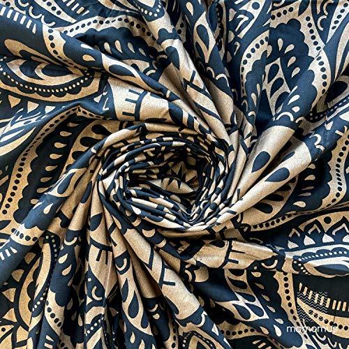 MOMOMUS Wandteppich Mandala - Golden - 100% Baumwolle, Aesthetic, Mehrzweck - Wandtuch - Wanddeko, Dekoration Wohnzimmer… – Bild 4