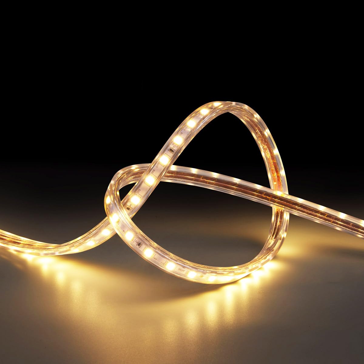 LED Streifen 10m, IP65 Wasserdicht LED Strip mit Schalter 220V 230V LED Lichtstreifen LED Leuchtband, Warmweiss, 10M