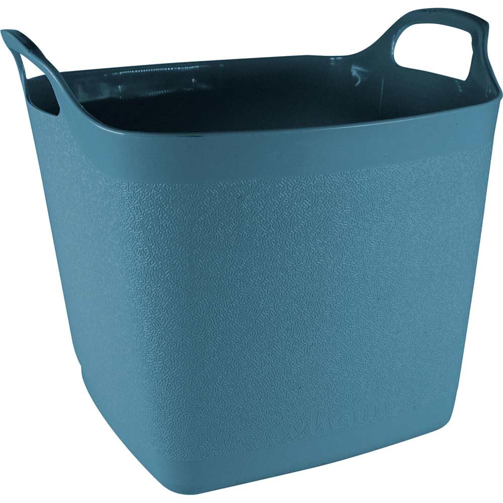 Town & Country Square Flexi-Tub Bucket Garden/Home Storage 25L Hardwearing Plastic (Blue)