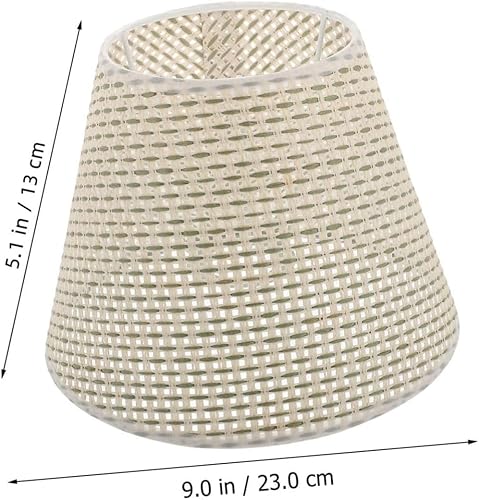 Miniatura 9 de DOITOOL Lámpara de ratán E27, lámpara rústica, lámparas de pared, lámparas colgantes de ratán, lámpara de escritorio, pantalla de mimbre, lámpara de