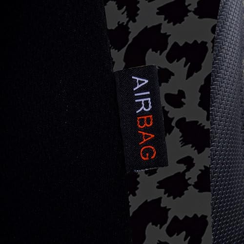 Miniatura 4 de Flying Banner - Fundas de asiento de automóvil para asiento delantero y trasero, piel sintética, a prueba de agua, fibra de carbono, color gris