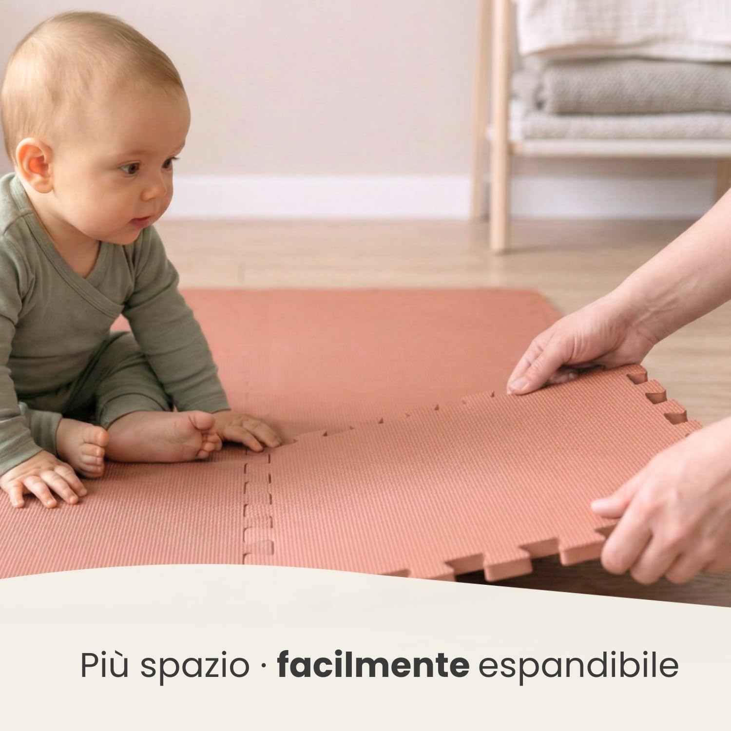 LittleTom 9 Pezzi Tappeto Puzzle per Bambini - Certificato TÜV - Piastrelle EVA con Bordi 30x30 cm - Pavimento Morbido e Antiscivolo - Superficie Puzzle Protettiva per la Cameretta e Gioco a Terra