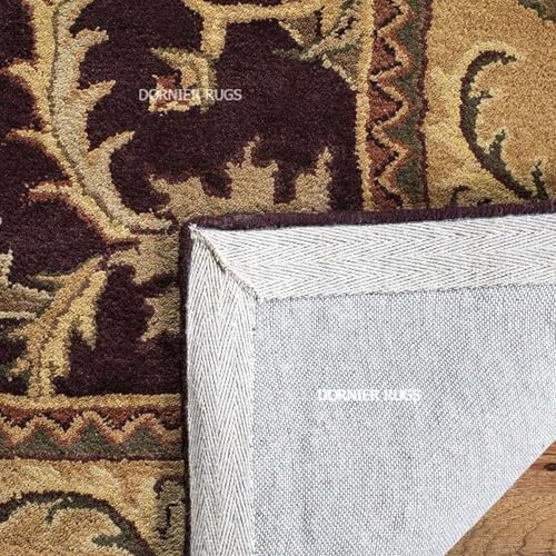 Image of 8x10 Ft Large Wool Rug - Handcrafted Traditional Tufted Carpet for Modern Living Spaces
