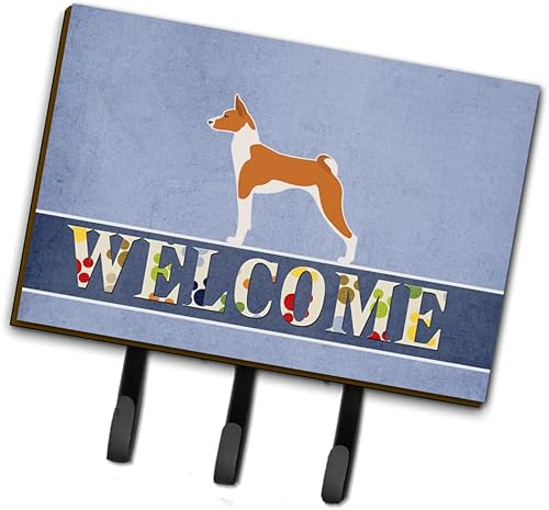 Caroline's Treasures BB5578TH68 Basenji - Correa de bienvenida o soporte para llaves, ganchos de pared, ganchos para llaves, soporte para colgar