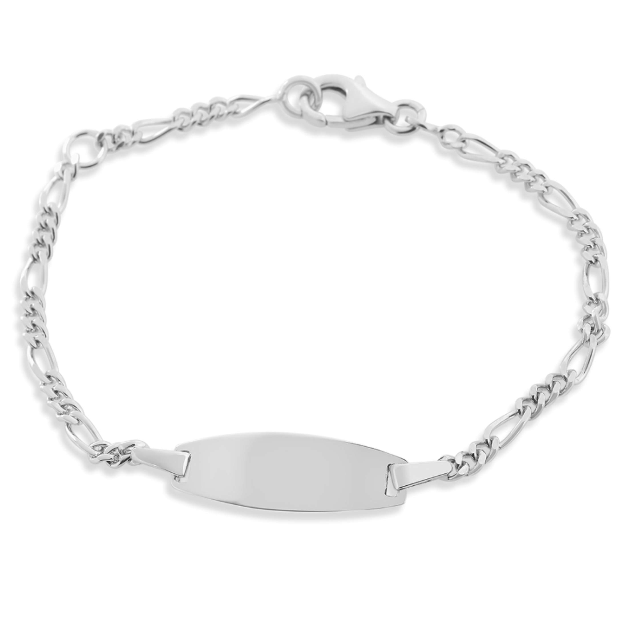 ID Kinderarmband mit Gravur Taufe 925 Silber Armband Taufarmband Name Taufgeschenk personalisiert Taufschmuck Namensarmband Baby Kind kurz 12cm 14cm Geschenke Taufe Mädchen Jungen