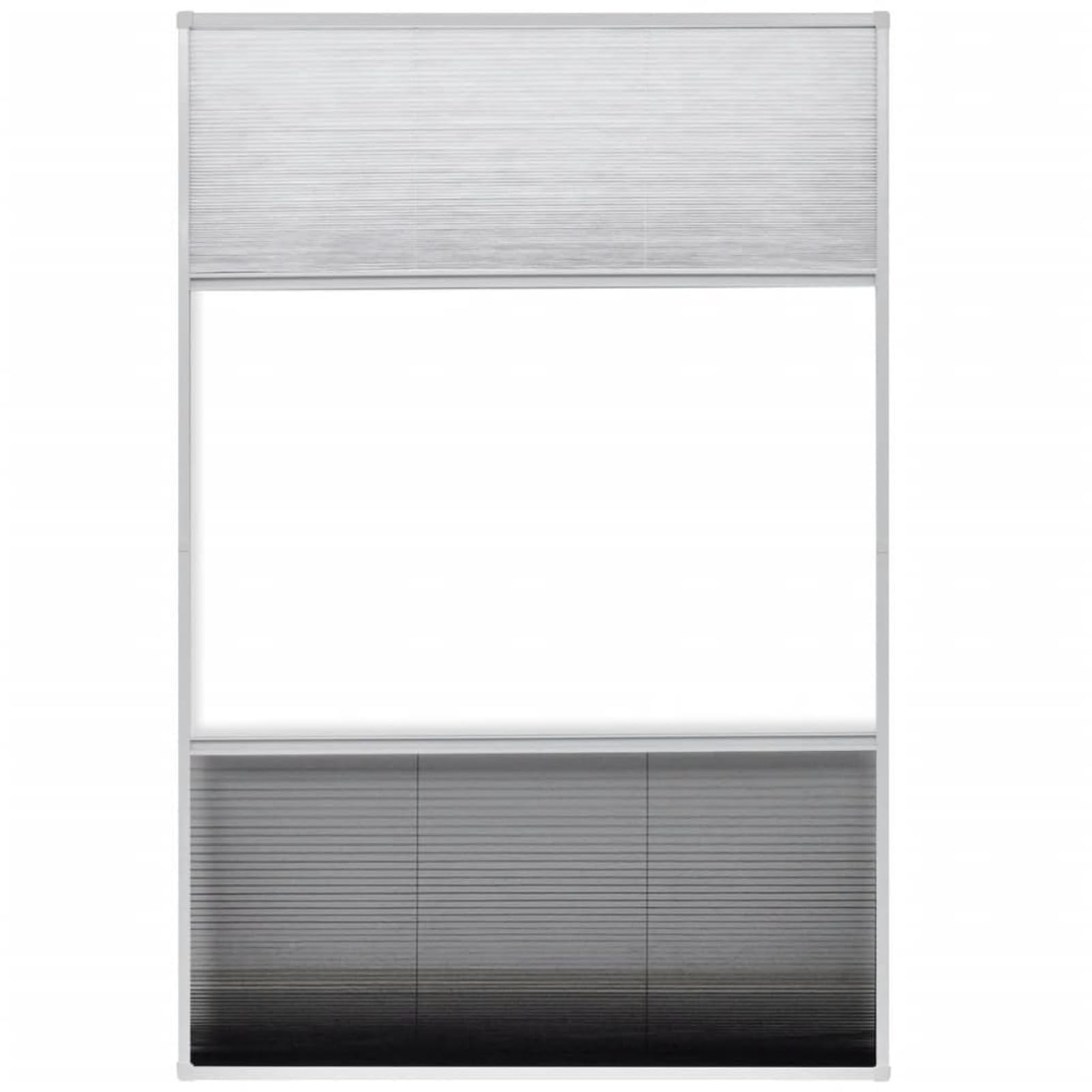 LAPOOH Insektenschutz-Plissee für Fenster, Fliegengitter Fenster, Fliegenschutz Fenster, Pollenschutzgitter Fenster, Insektengitter Fenster, Insektennetz, Fensternetz, Jalousie Aluminium 80x120 cm