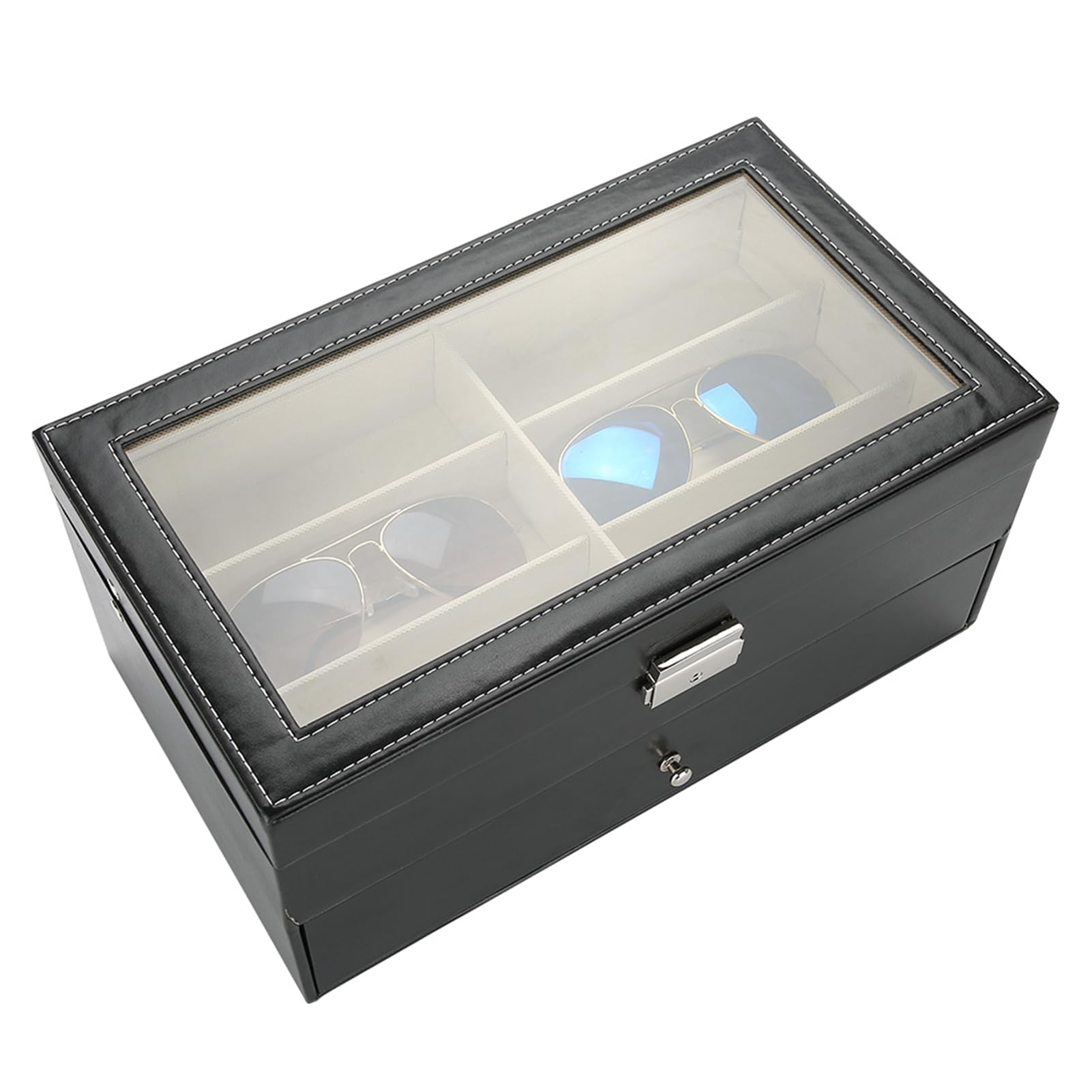 Naroote Etui na Okulary, Dwuwarstwowe z 12 Przegrodami, do Przechowywania
