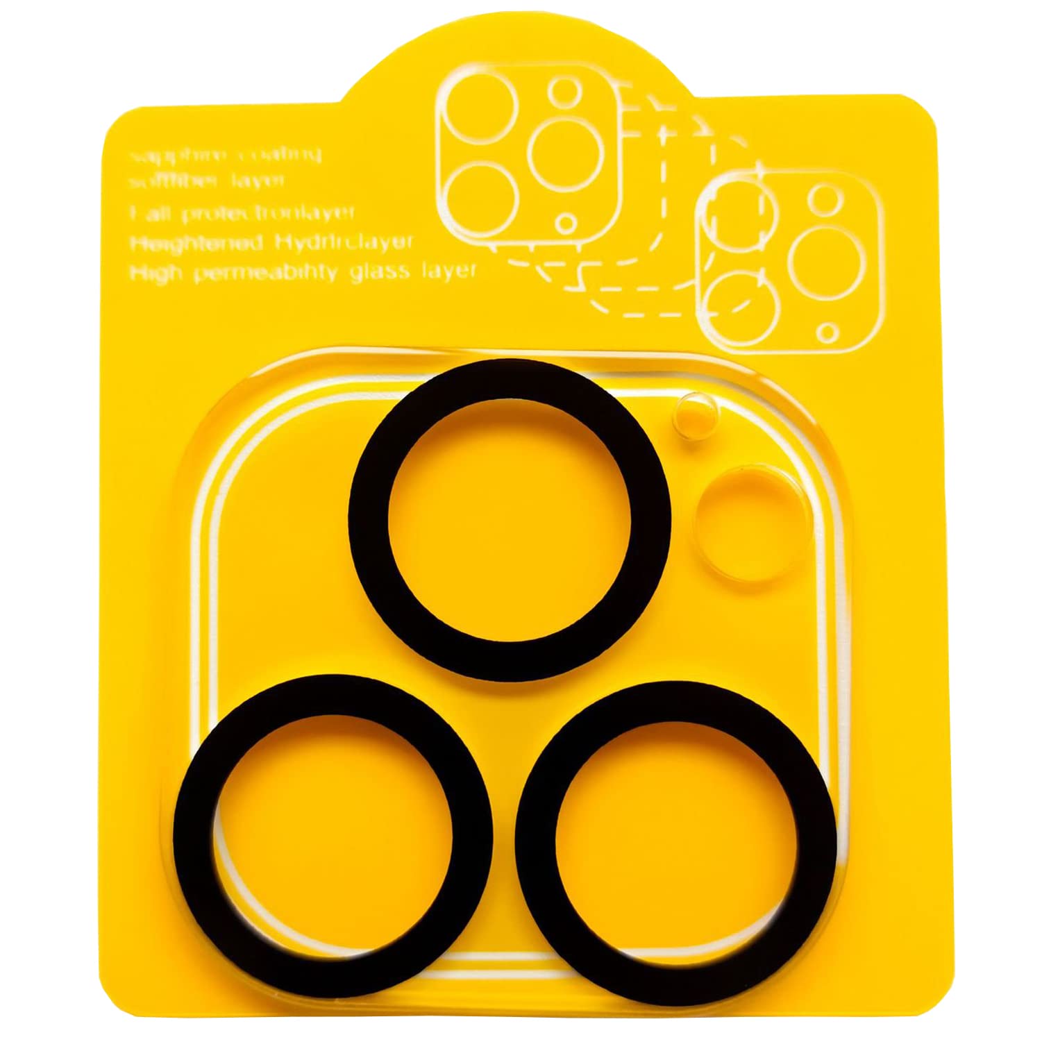 Ivishow 2021 Camera Lens Protector Compatible for iPhone 13 Pro/iPhone 13 Pro Max.[Scratch-Resistant] -Black Circle. (Pro/Pro Max)