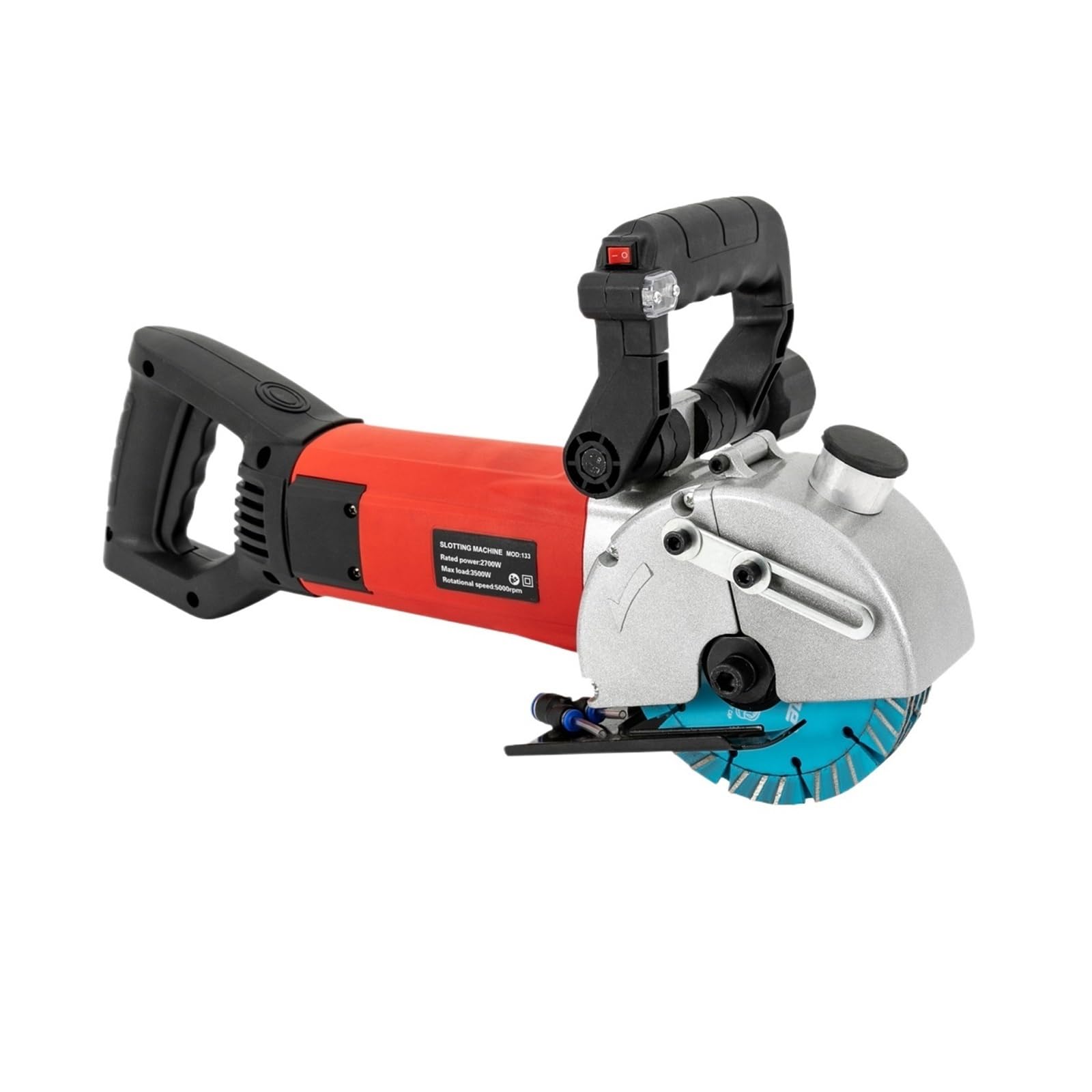 2700W Diamond Blade Grooving Machine, Wall Chaser 5000rpm Guide for Electrical Conduit, Cable, Pipe Routing Powerful Grooving