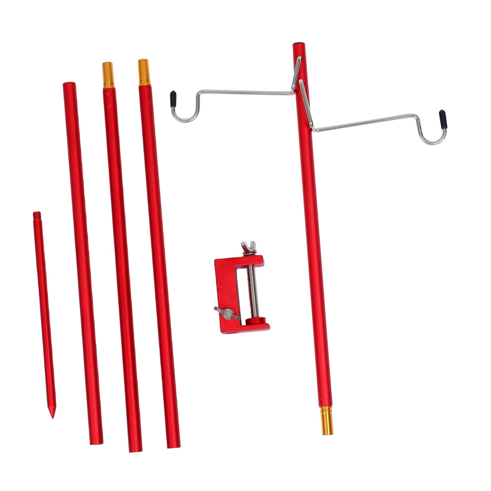 VICASKY 1 Set Outdoor Lamp Holder Portable Folding Aluminium Alloy Camping Lamp Stand Lightweight Detachable Design for Convenient Use for Camping Hiking and Outdoor Activities