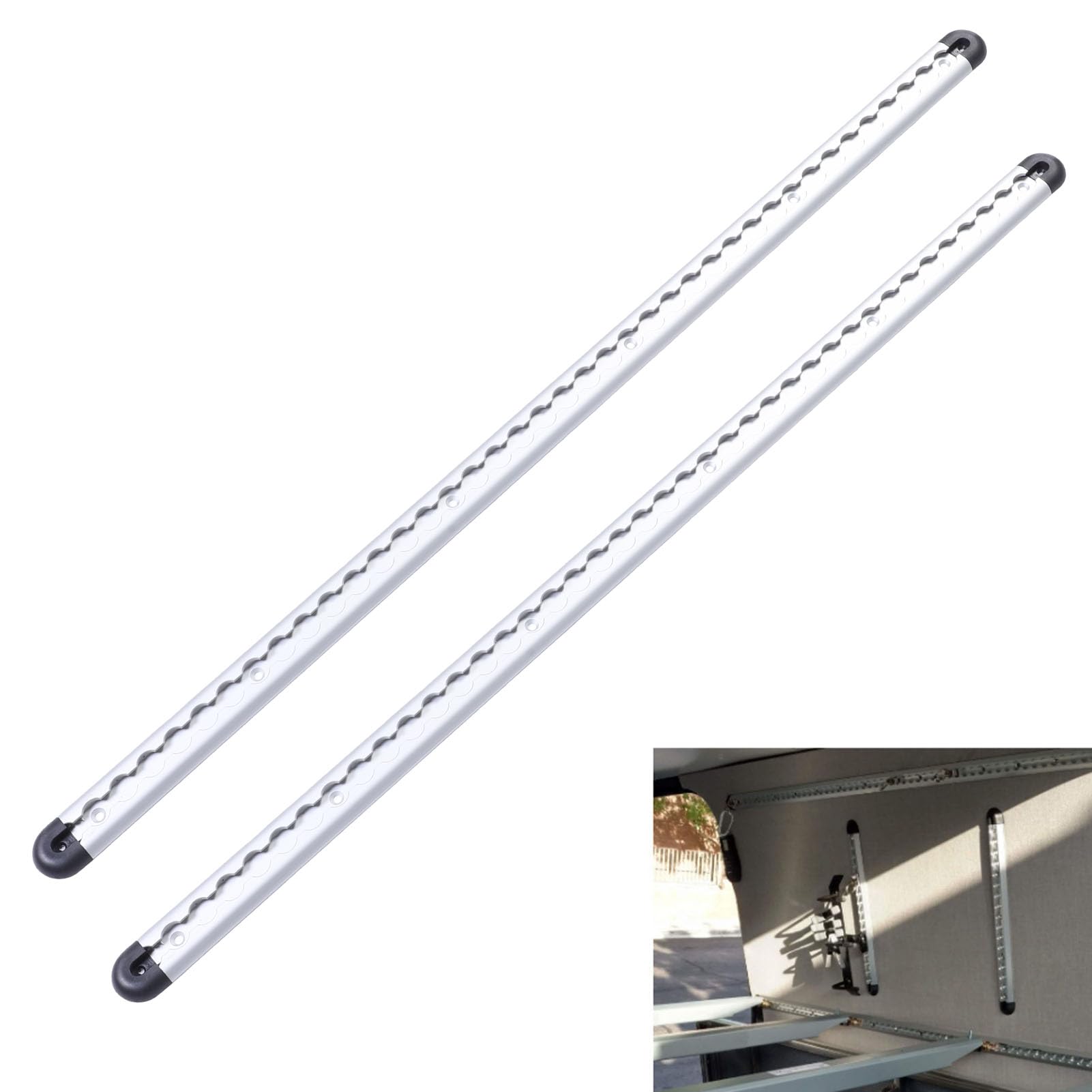 Bewinner Aluminiowy Zestaw do Mocowania Gąsienic L, 2 Sztuki Szyn (SILVER)
