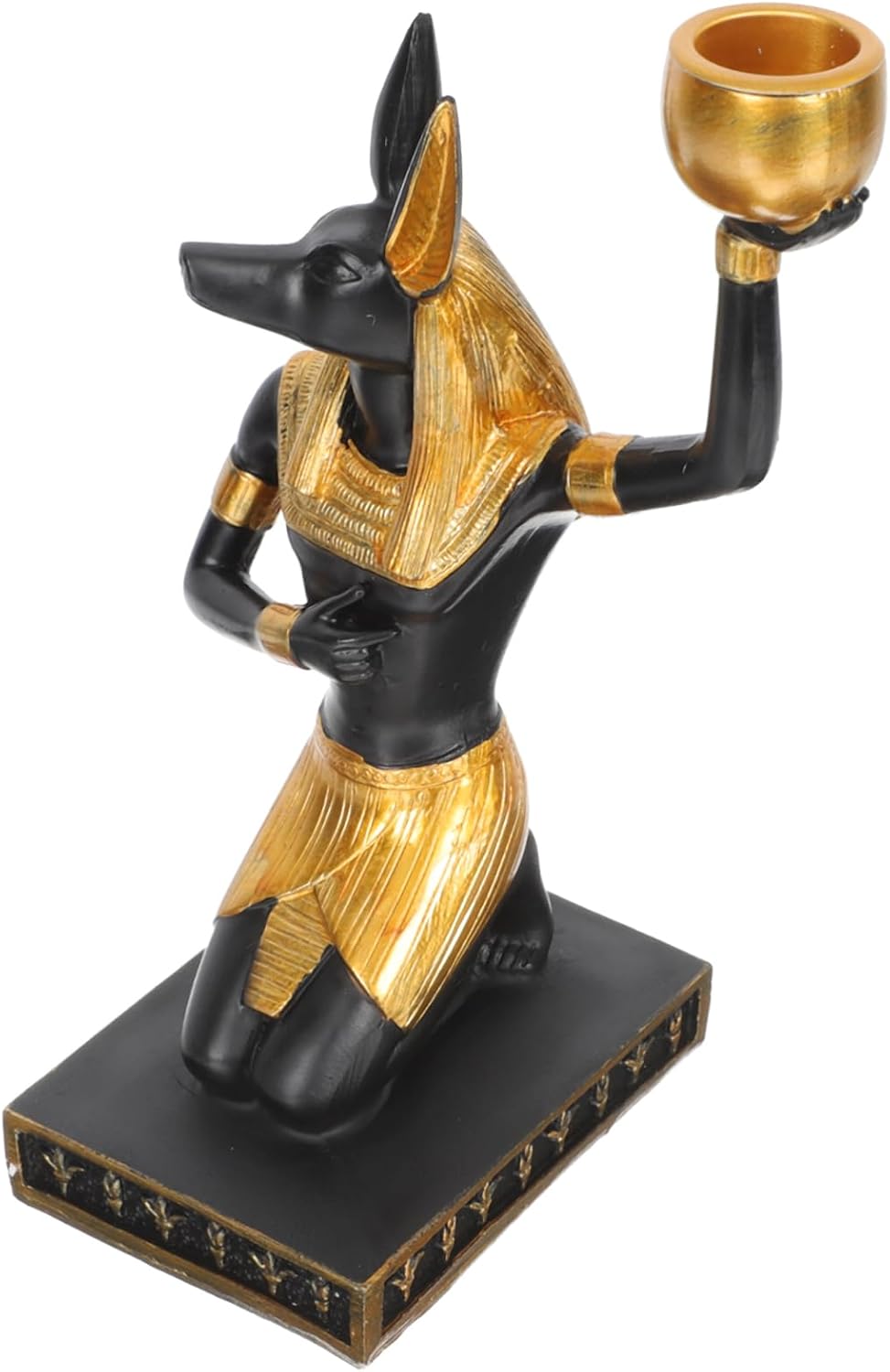 Anubis Resin Figurine Candlestick for Indoor Decoration Desktop Ornament