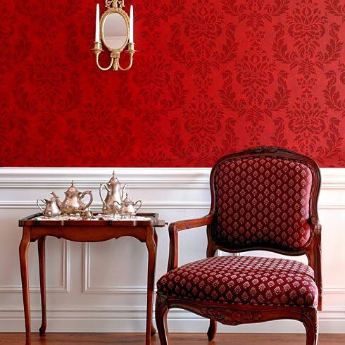 Damask Verde Wall Stencil - Reusable Allover Stencil for Painting Walls - Affordable Home Decor Alternative to Wallpaper - Cutting Edge Stencils
